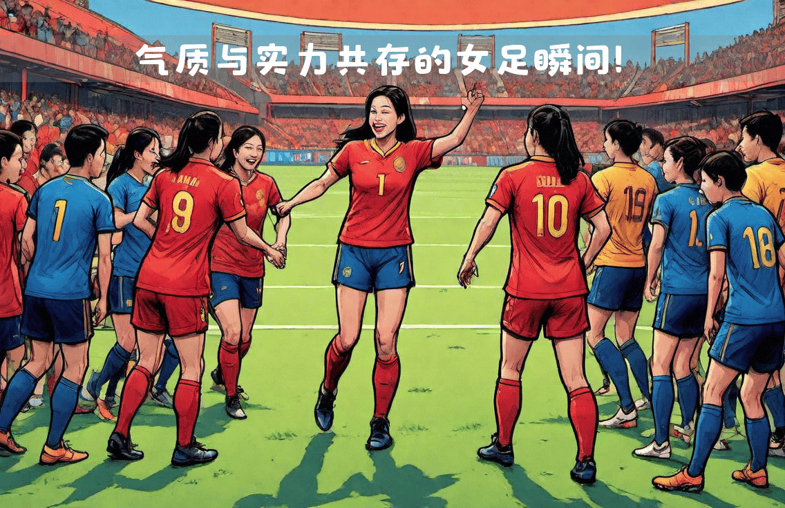 世界女足运动员向人展现独特风采